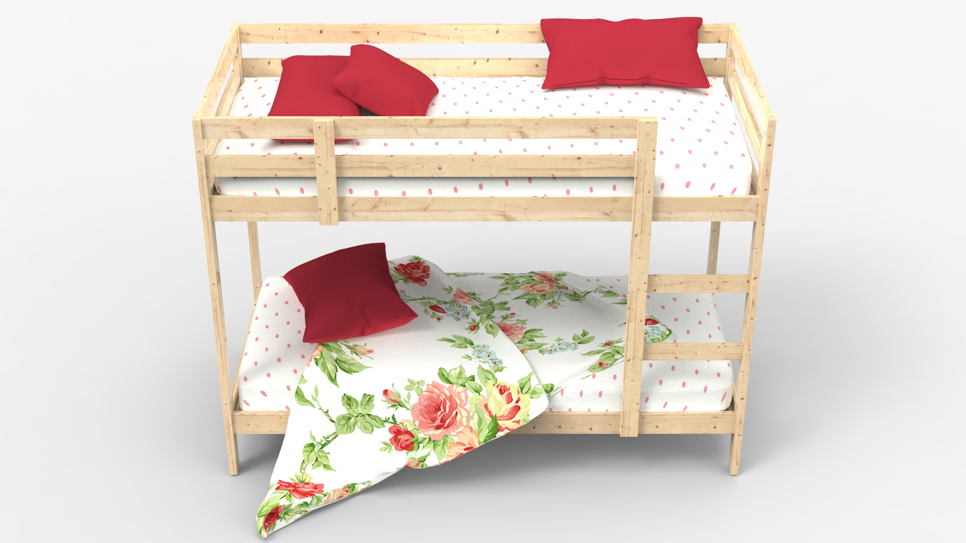 Wood Bunk Bed by INDACAD 3DOcean